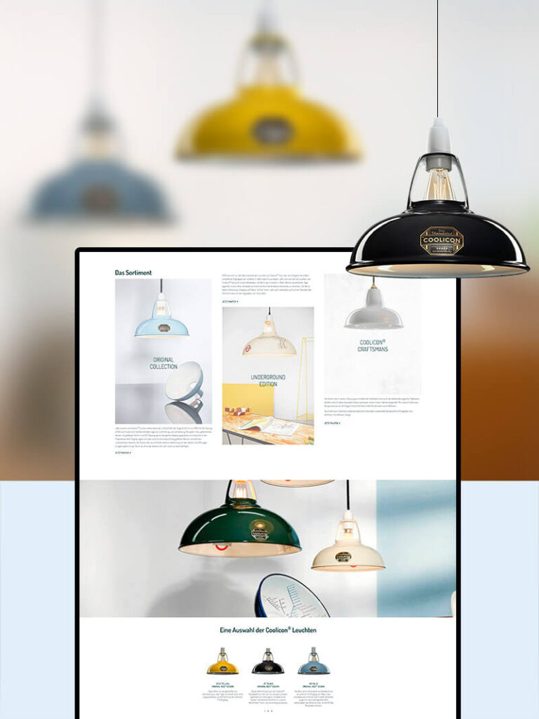 Coolicon Lighting Webdesign